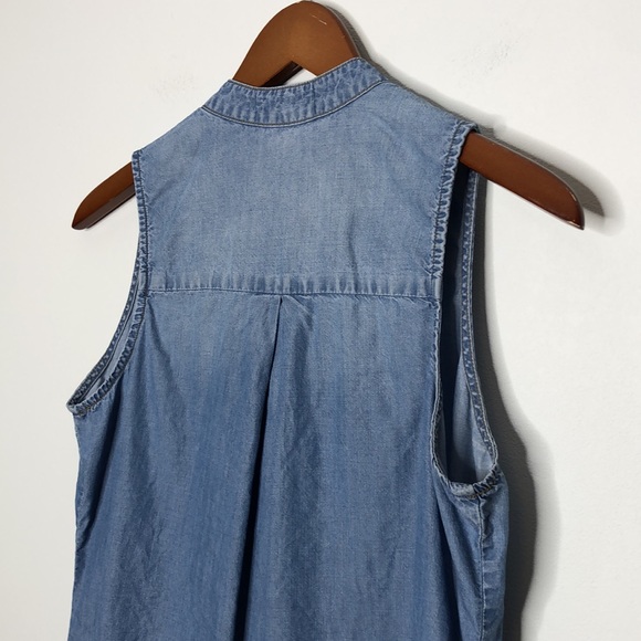 Cloth & Stone Chambray Sleeveless Button Down S - Picture 4 of 7